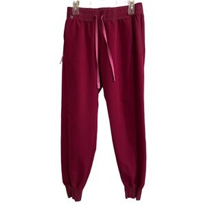 Figs Scrubs High Waisted Boston Slim Joggers in Magenta